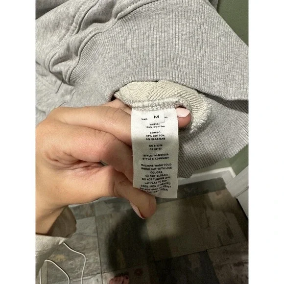 Helmut Lang Core Hoodie Logo Sweatshirt Size M VAPOR HEATHER L09HM521 Unisex​​​ - Picture 7 of 9